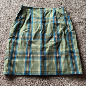 JG Hook Plaid Green Wool Skirt Size 16